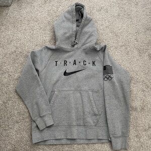 Nike Gray Track Hoodie with Olympic Logo